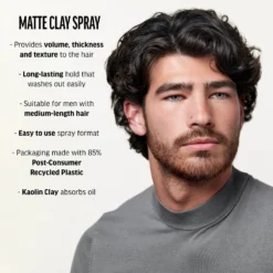 American Crew Matte Clay Spray 10 American Crew Matte Clay Spray -Cliomakeup Shop AMERICAN CREW MATTE CLAY SPRAY BENEFIT 3000x3000 MIN scaled