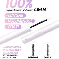 MILLELASH -Cliomakeup Shop cliomakeup millelash siero ciglia allungante rinforzante rigenerante grafica